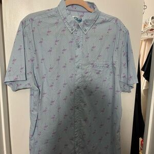 Fresh Blue and Purple Casual Button Down Shirts